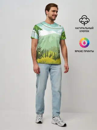 Мужская базовая футболка / Тропики