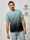 Мужская базовая футболка / Black and Blue gradient