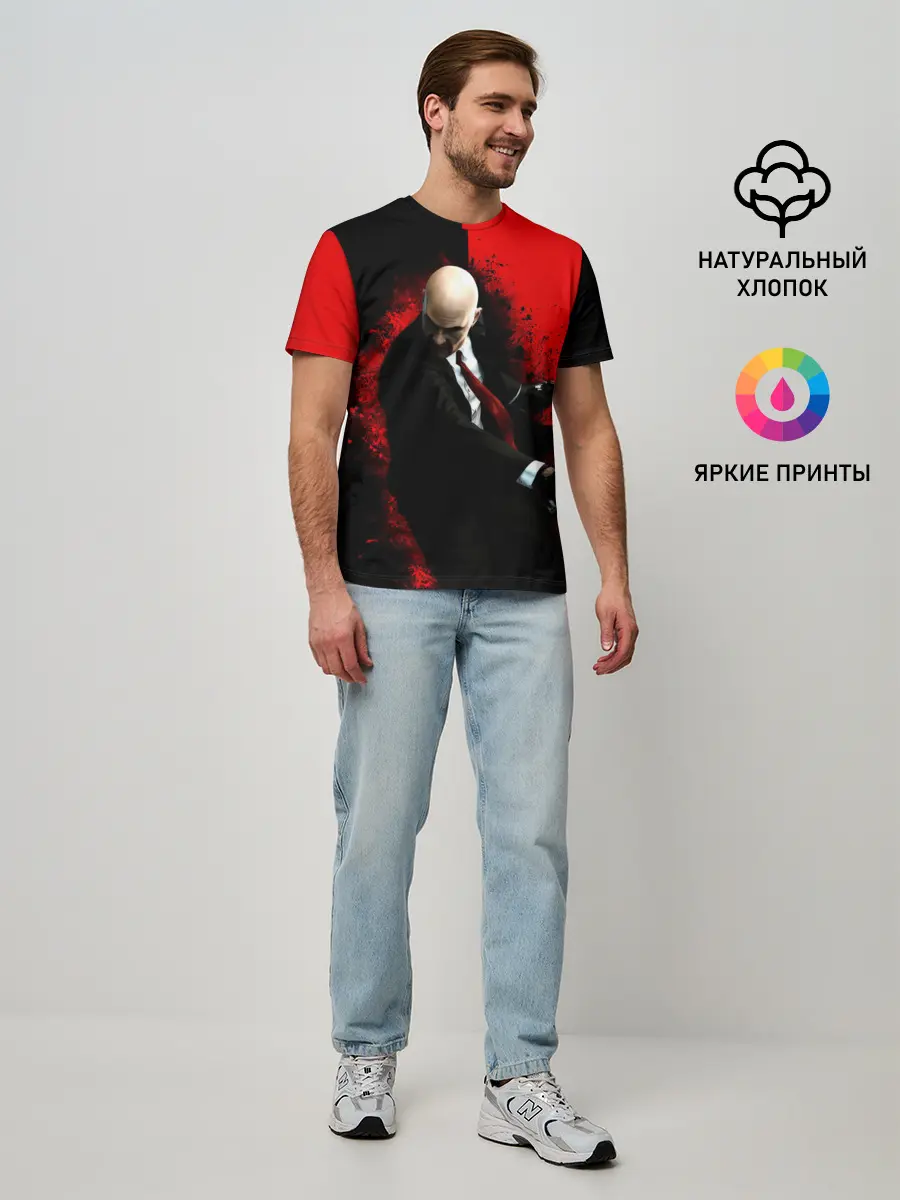 Мужская базовая футболка / Hitman splash