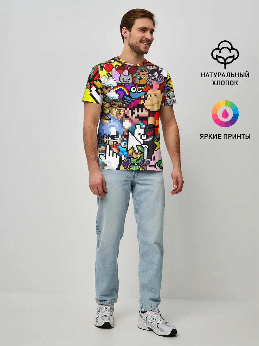 Мужская базовая футболка / Pixel