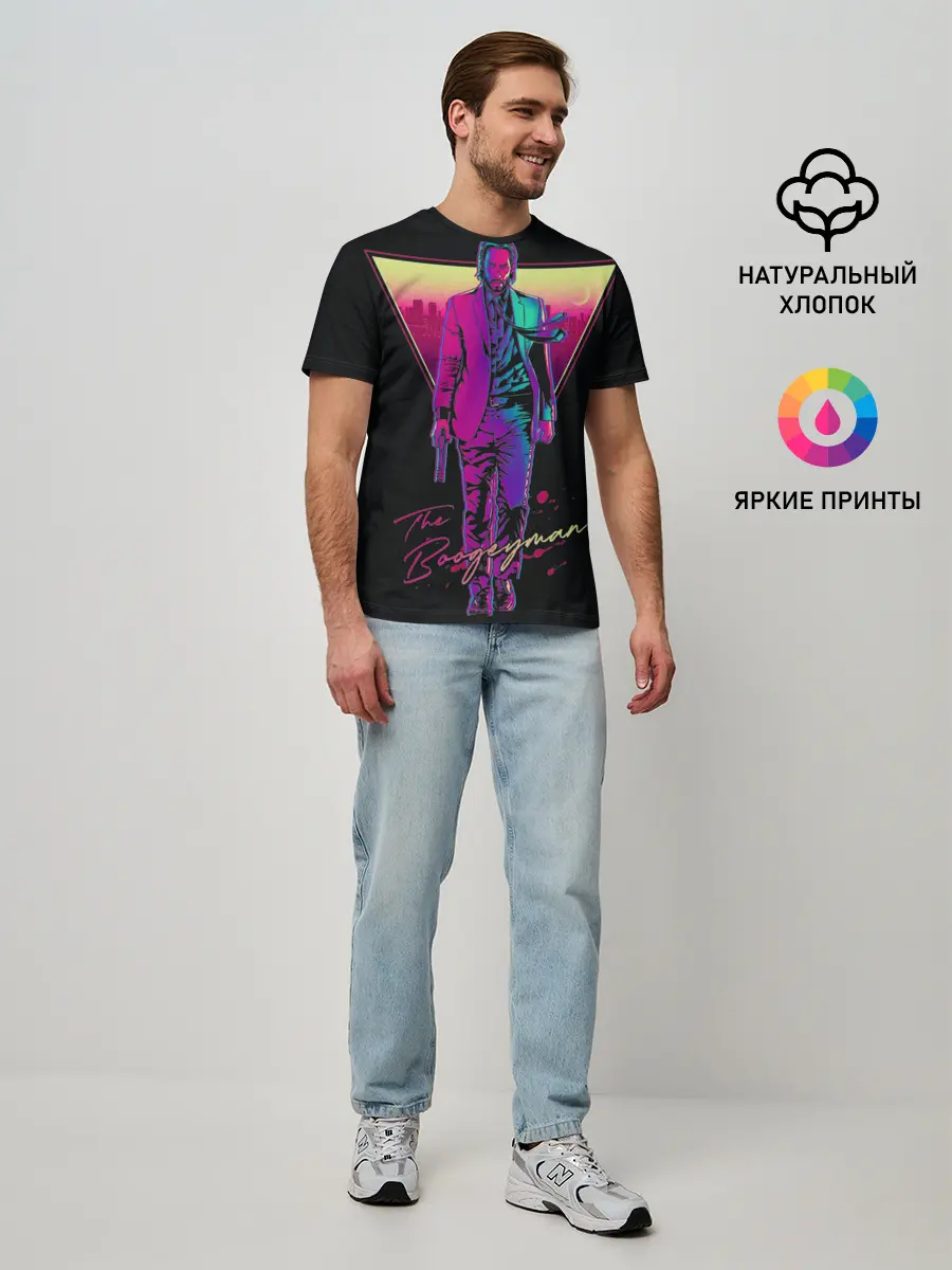 Мужская базовая футболка / Киану Ривз | John Wick