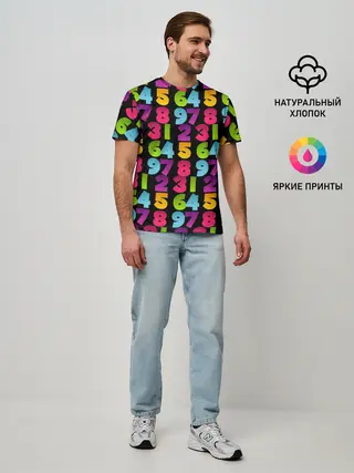 Мужская базовая футболка / цифры