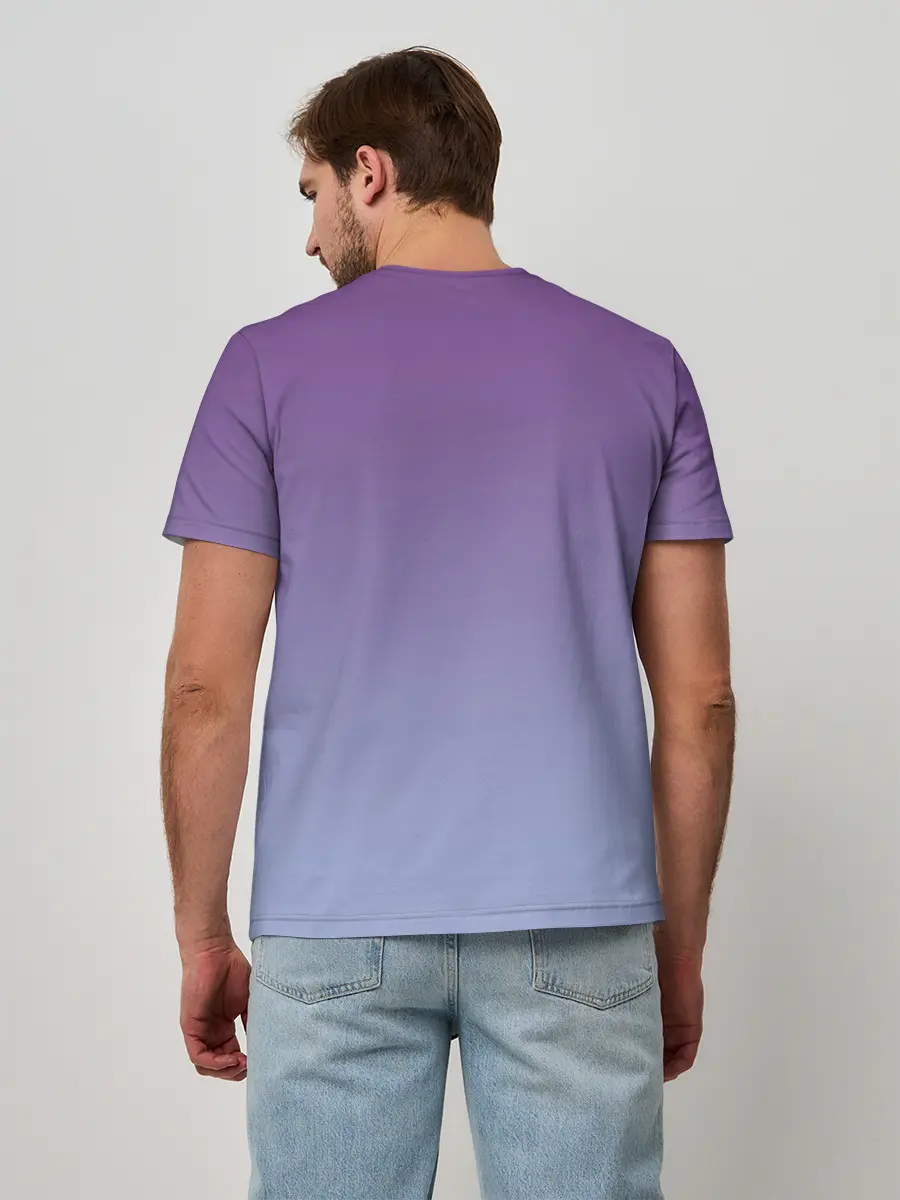 Мужская базовая футболка / кот звездное небо спит