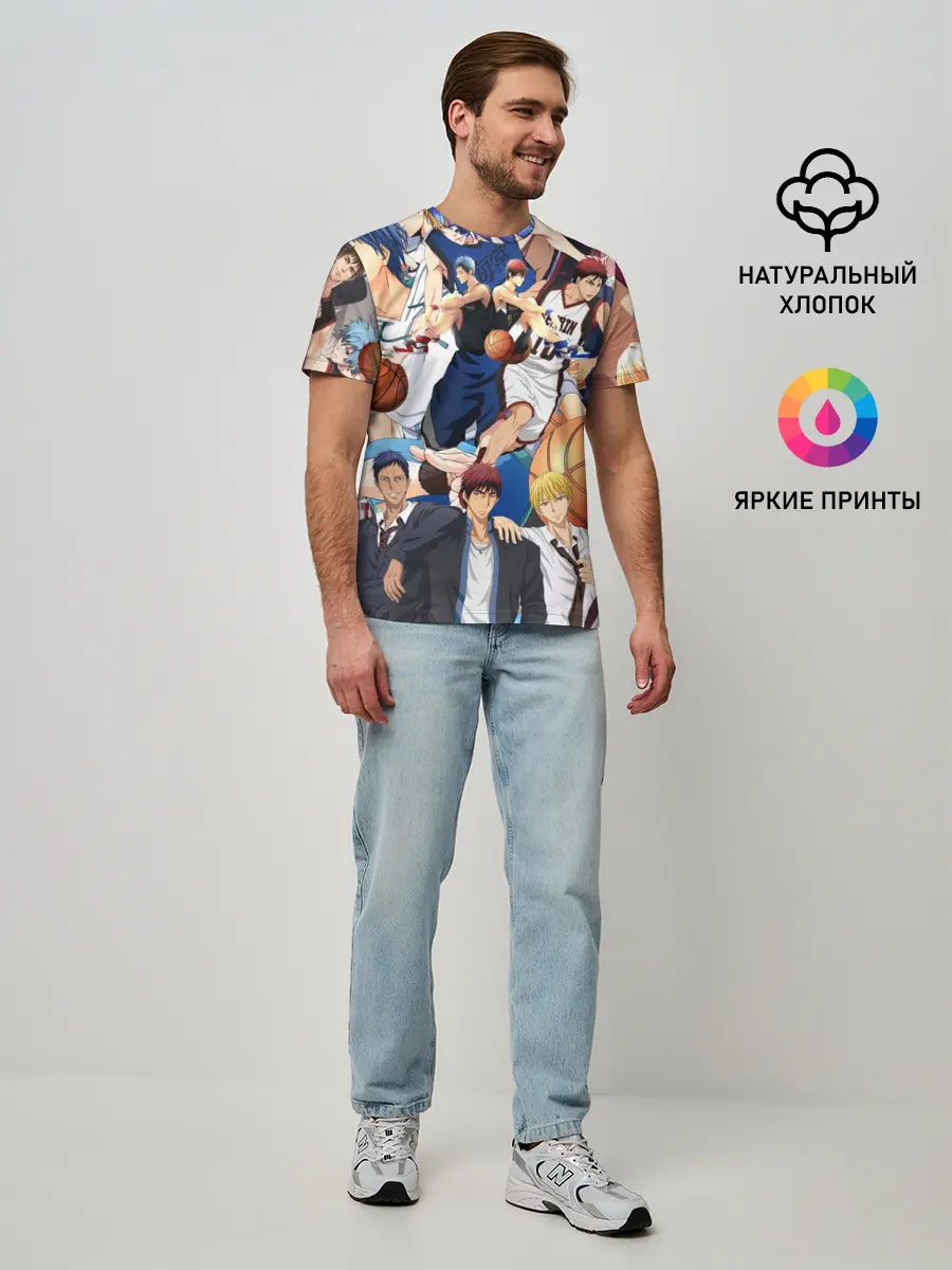 Мужская базовая футболка / Kuroko no Basket паттерн