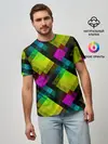 Мужская базовая футболка / Абстрактный разноцветный узор