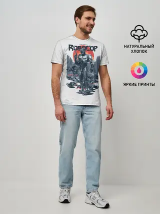 Мужская базовая футболка / Робот полицейский