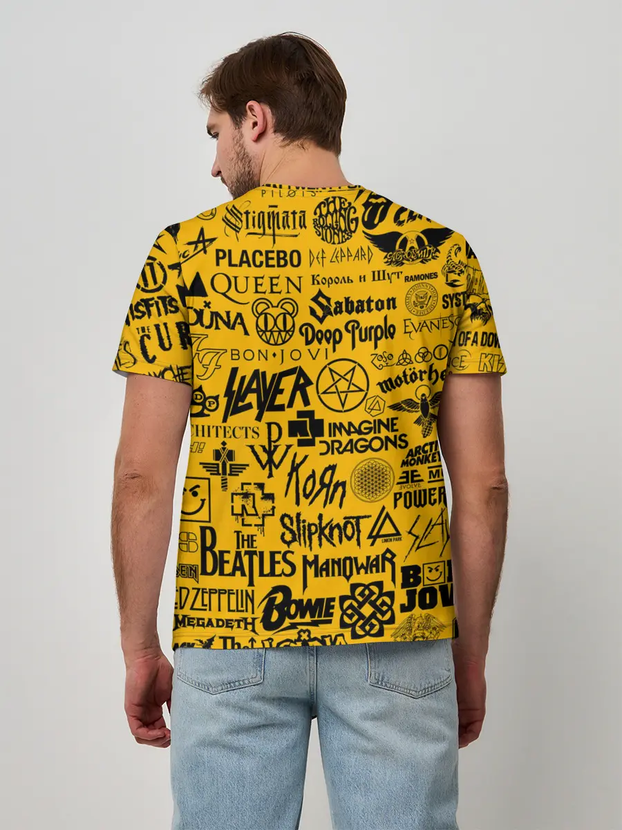 Мужская базовая футболка / ЛОГОТИПЫ РОК ГРУПП