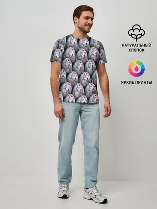 Мужская базовая футболка / Kaguya Ahegao