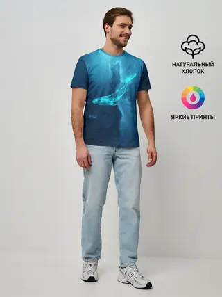 Мужская базовая футболка / ЗВЕЗДНЫЙ КИТ | STAR WHALE