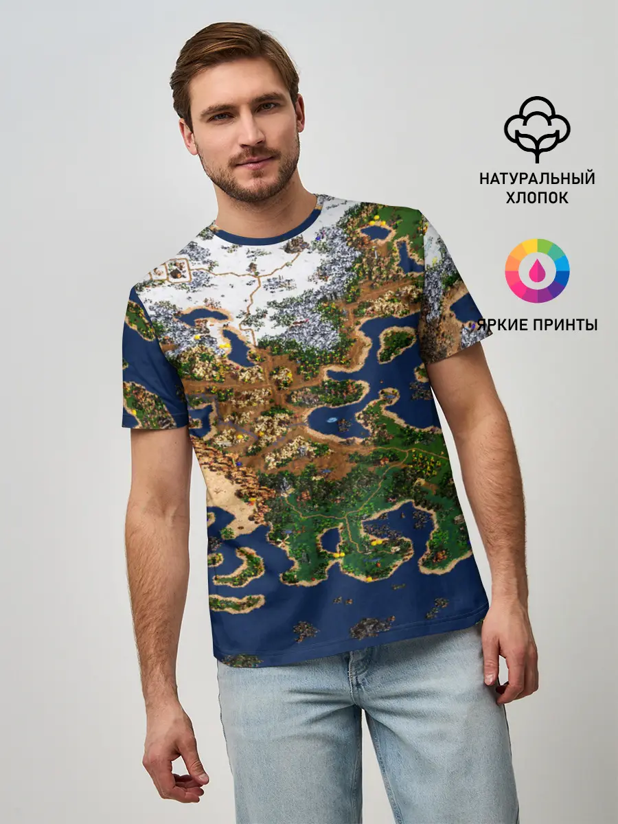 Мужская базовая футболка / HEROES 3 КАРТА