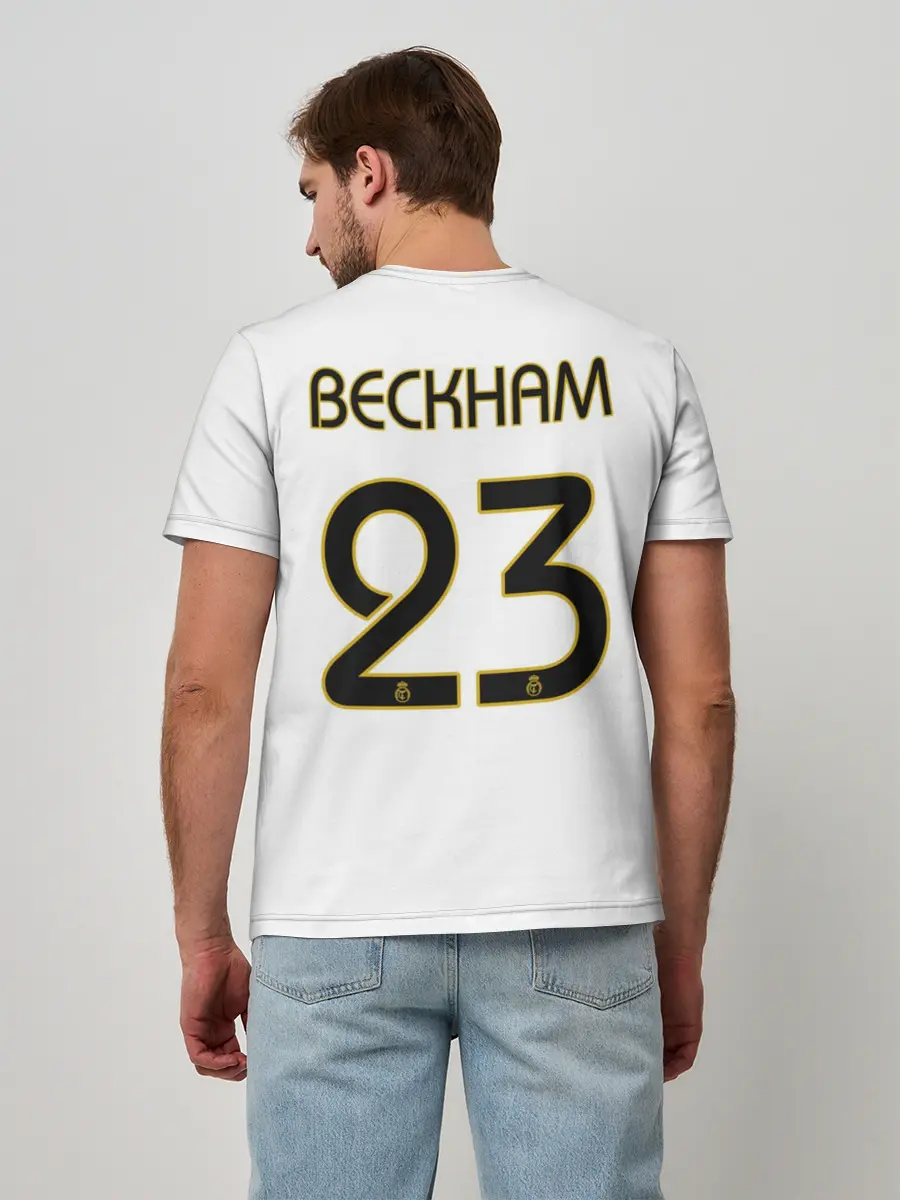 Мужская базовая футболка / Бекхэм Реал Ретро
