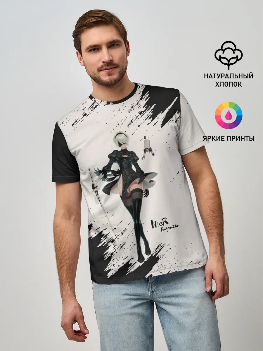 Мужская базовая футболка / Ниэр | Nier Automata