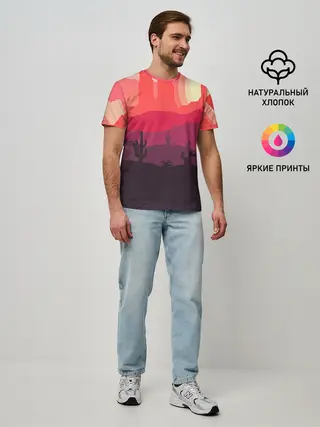 Мужская базовая футболка / Пустыня