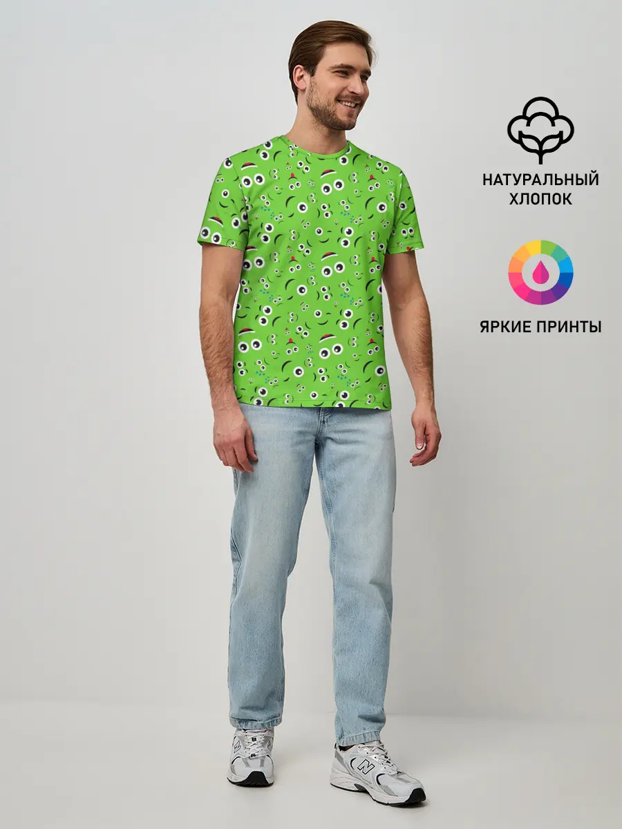 Мужская базовая футболка / Мультяшные Лица