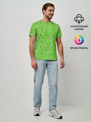 Мужская базовая футболка / Мультяшные Лица