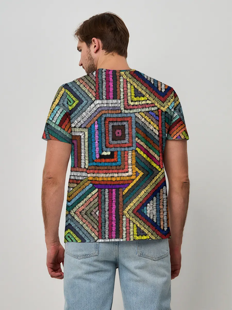 Мужская базовая футболка / Этнический орнамент