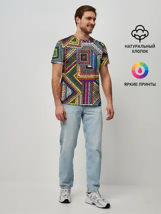 Мужская базовая футболка / Этнический орнамент
