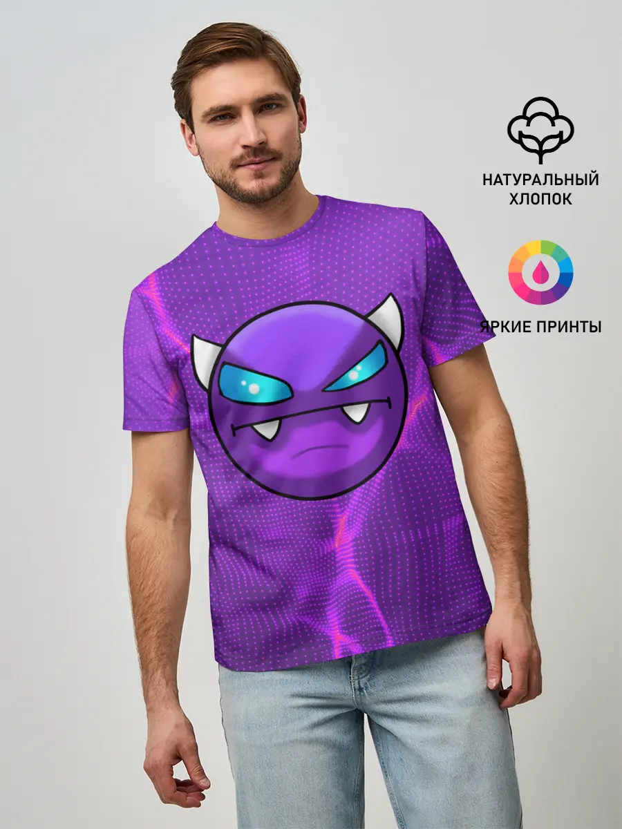 Мужская базовая футболка / Geometry Dash | Геометри Даш