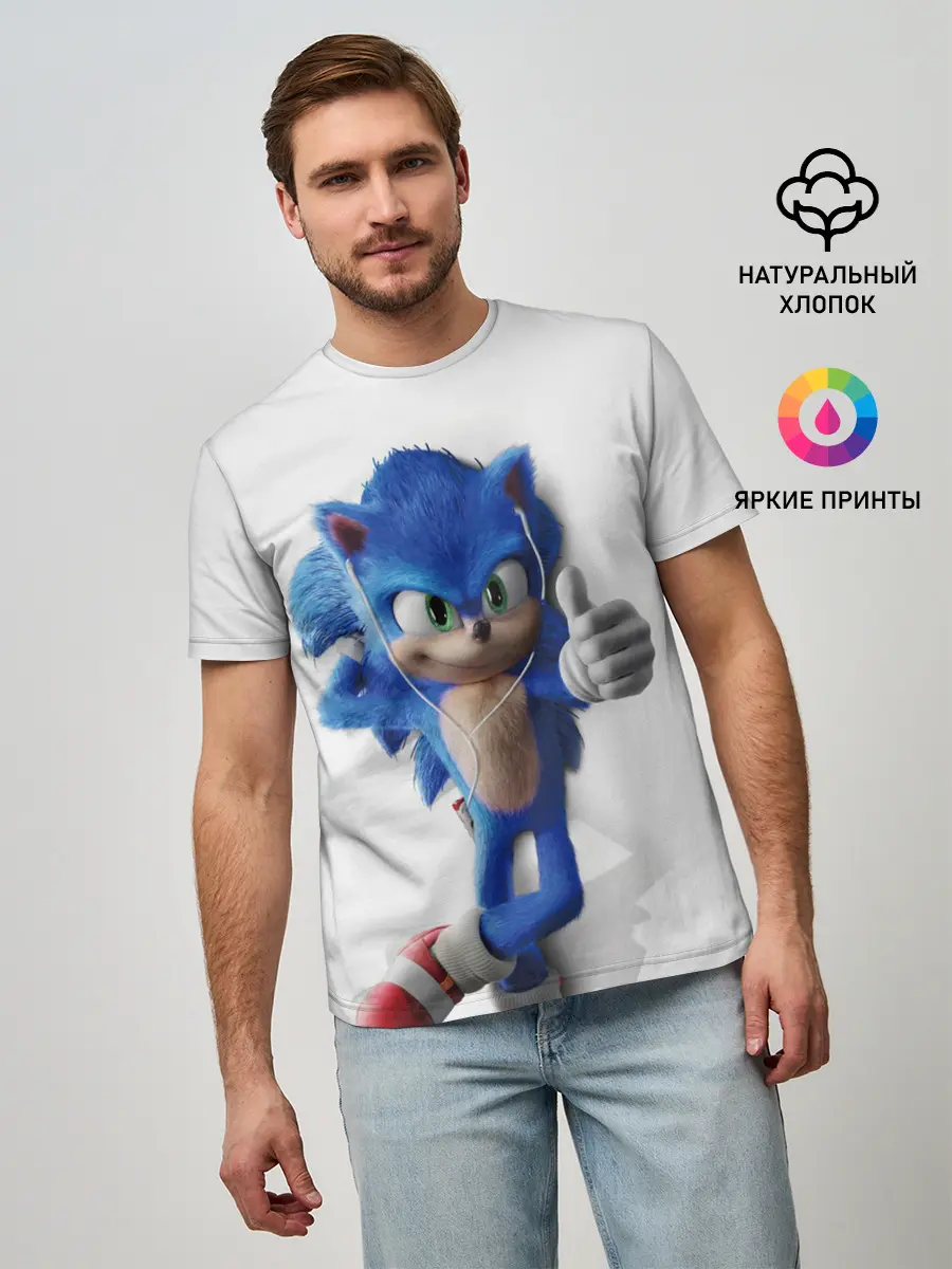 Мужская базовая футболка / SONIC