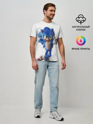Мужская базовая футболка / SONIC