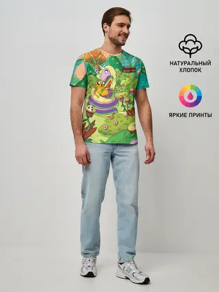 Мужская базовая футболка / Ливнерог и Джейк