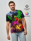 Мужская базовая футболка / КИСЛОТНАЯ АБСТРАКЦИЯ
