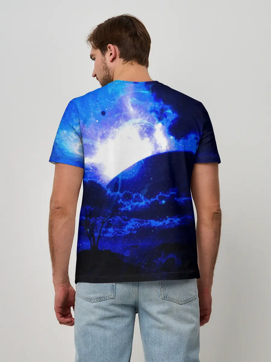 Мужская базовая футболка / Космический закат