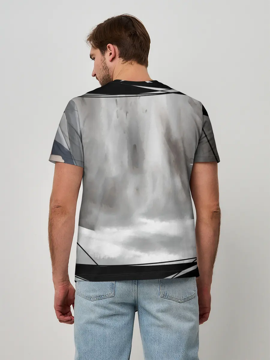 Мужская базовая футболка / ноль два перевертыш