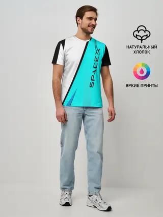 Мужская базовая футболка / SpaceX