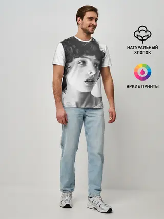 Мужская базовая футболка / finn wolfhard