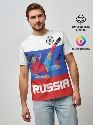 Мужская базовая футболка / Футбол Россия