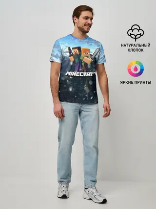 Мужская базовая футболка / Minecraft / Майнкрафт