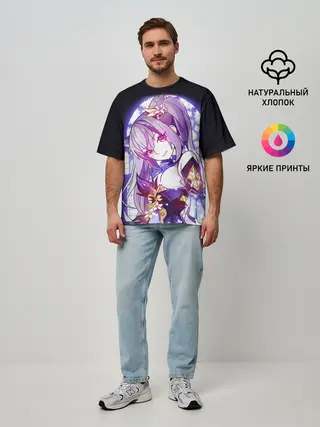 Мужская футболка оверсайз / Keqing - Genshin Impact