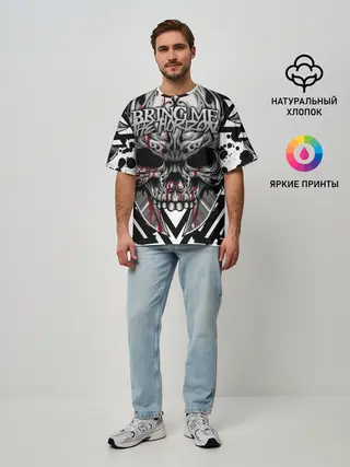 Мужская футболка оверсайз / Bring Me the Horizon