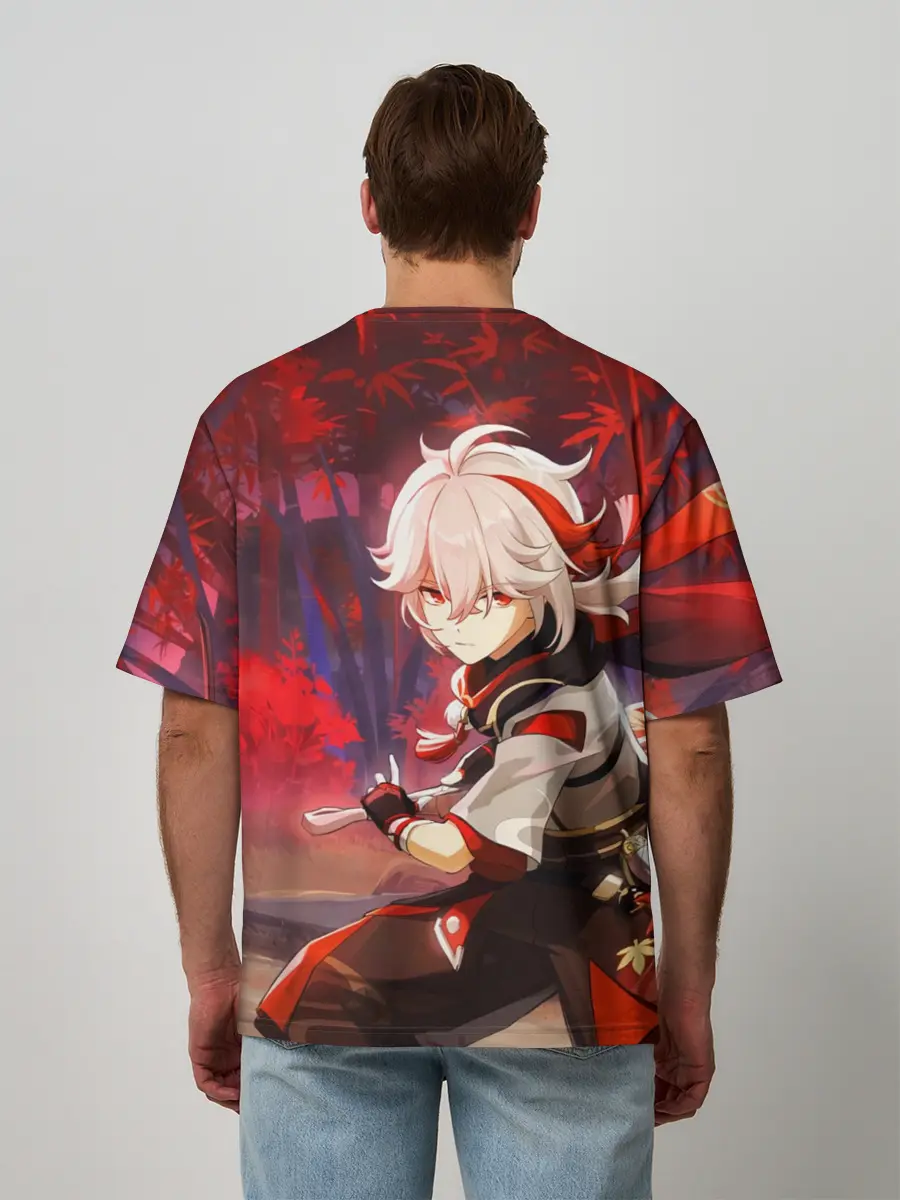 Мужская футболка оверсайз / Геншин импакт: Кадзуха