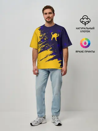 Мужская футболка оверсайз / ЪУЪ СЪУКА