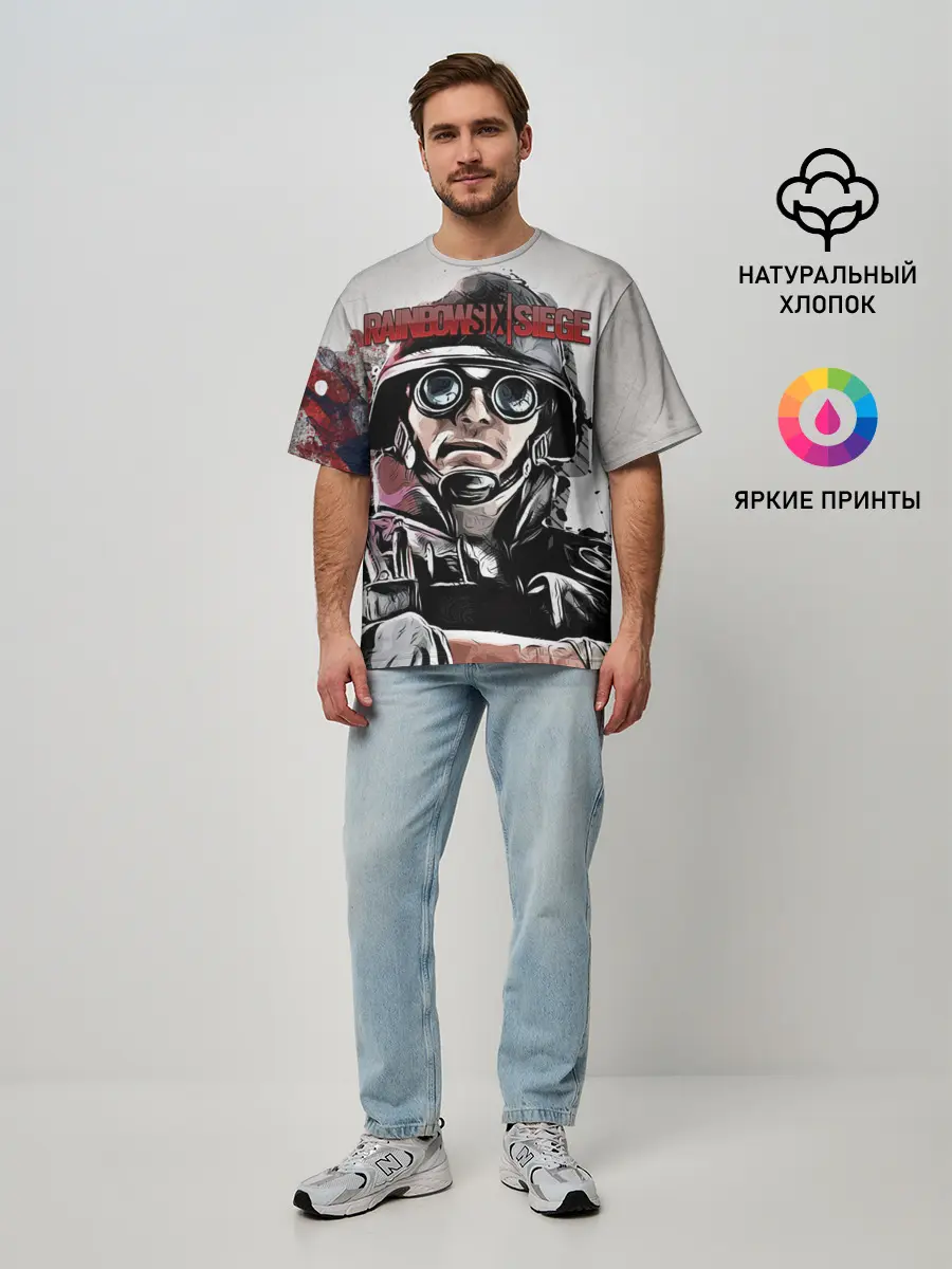 Мужская футболка оверсайз / Rainbow Six: Siege