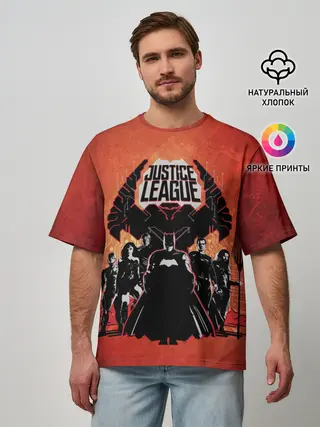 Мужская футболка оверсайз / Justice League