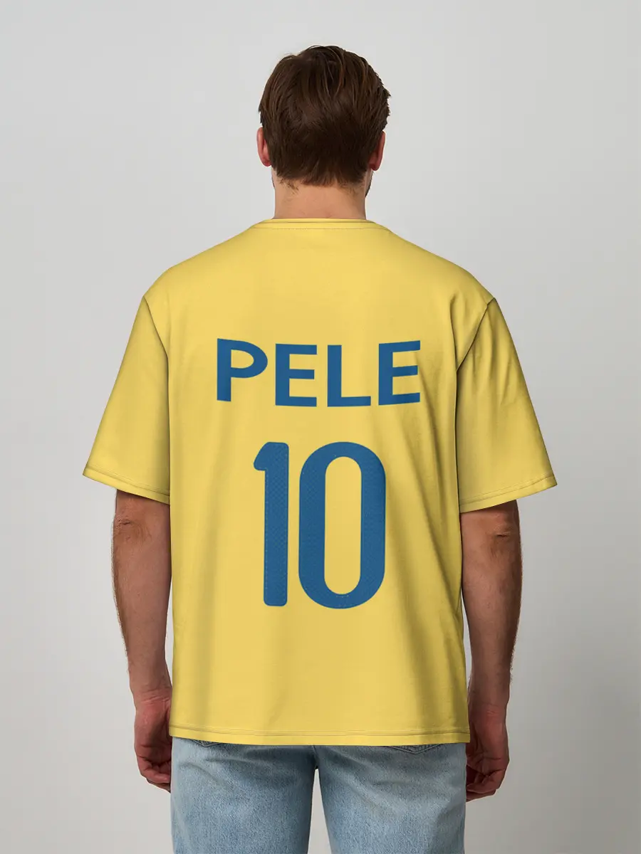 Мужская футболка оверсайз / СБОРНАЯ БРАЗИЛИИ ПЕЛЕ
