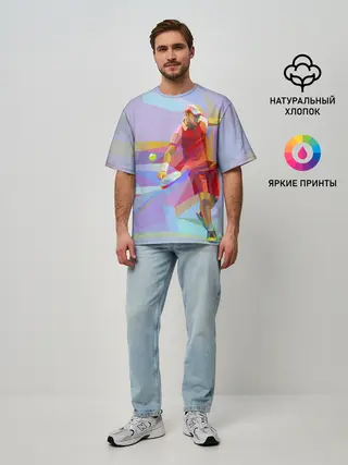 Мужская футболка оверсайз / Абстракция