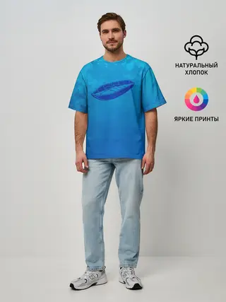 Мужская футболка оверсайз / Одинокая Лодка