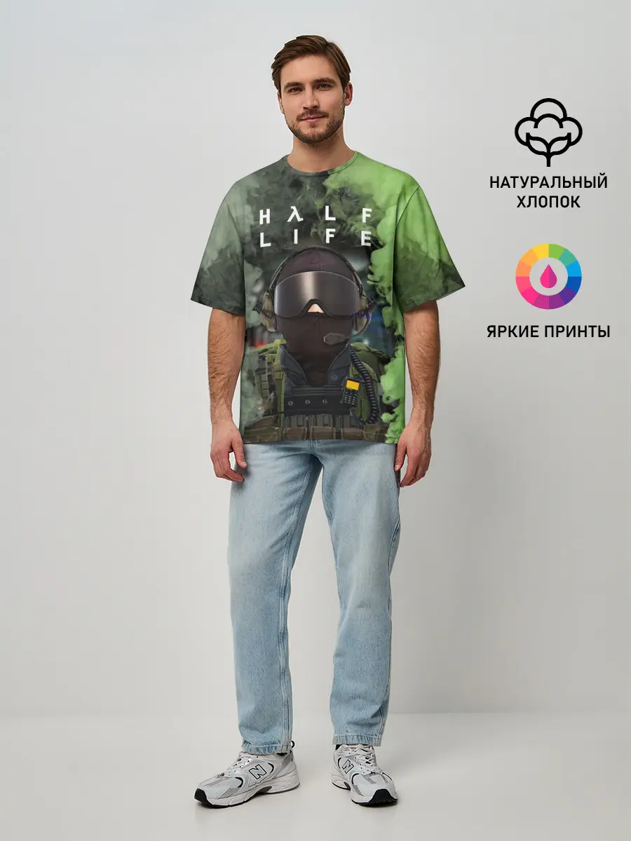 Мужская футболка оверсайз / Opposing Force | Half-Life