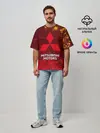 Мужская футболка оверсайз / MITSUBISHI / МИТСУБИСИ