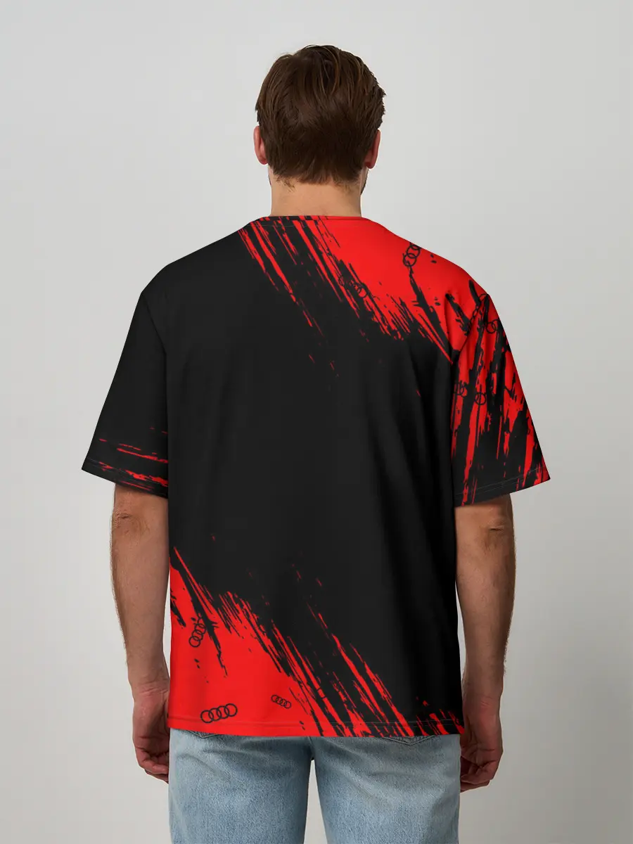 Мужская футболка оверсайз / AUDI / АУДИ