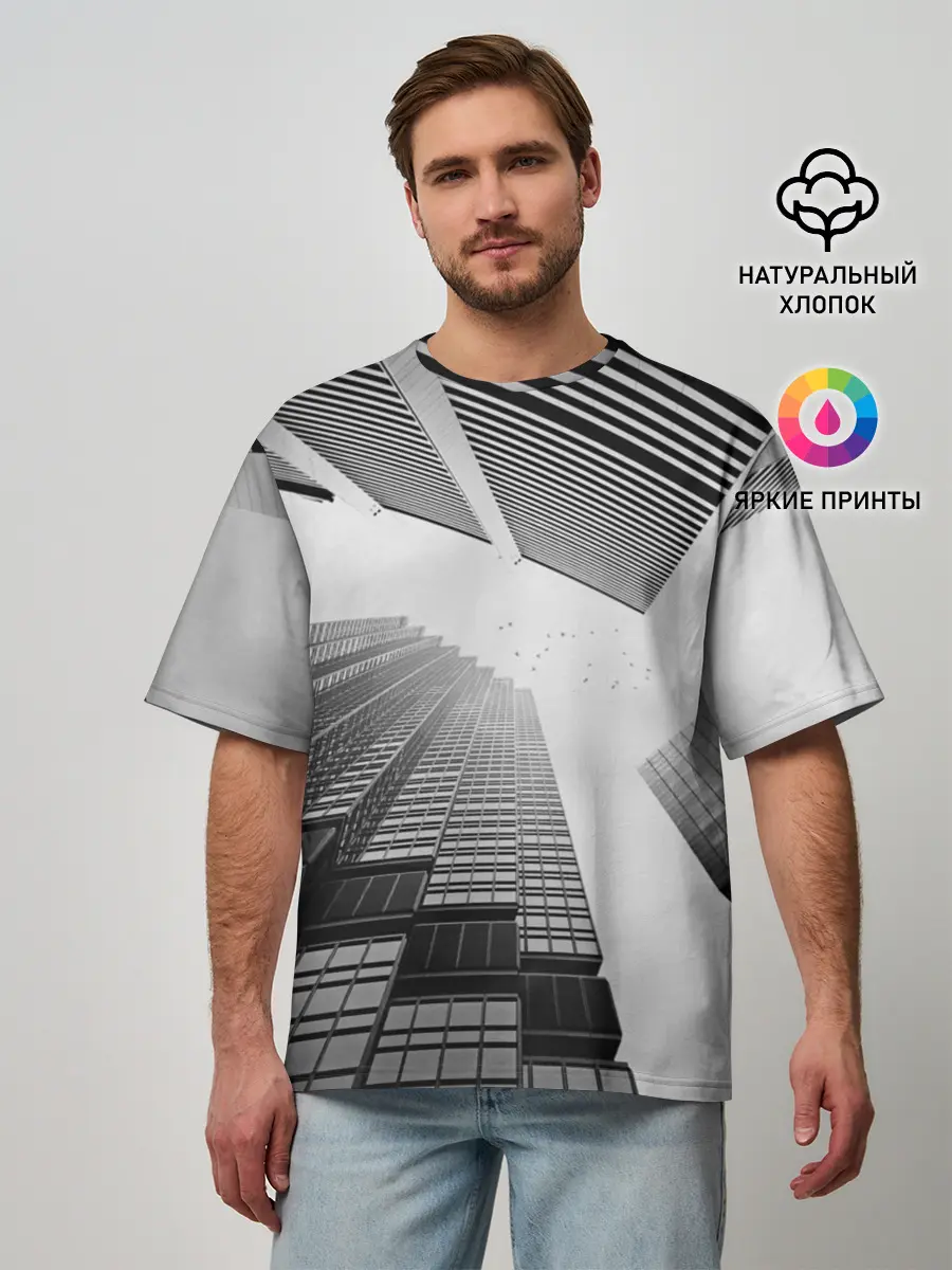 Мужская футболка оверсайз / Минимализм