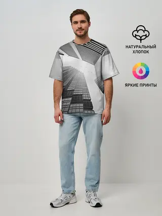 Мужская футболка оверсайз / Минимализм