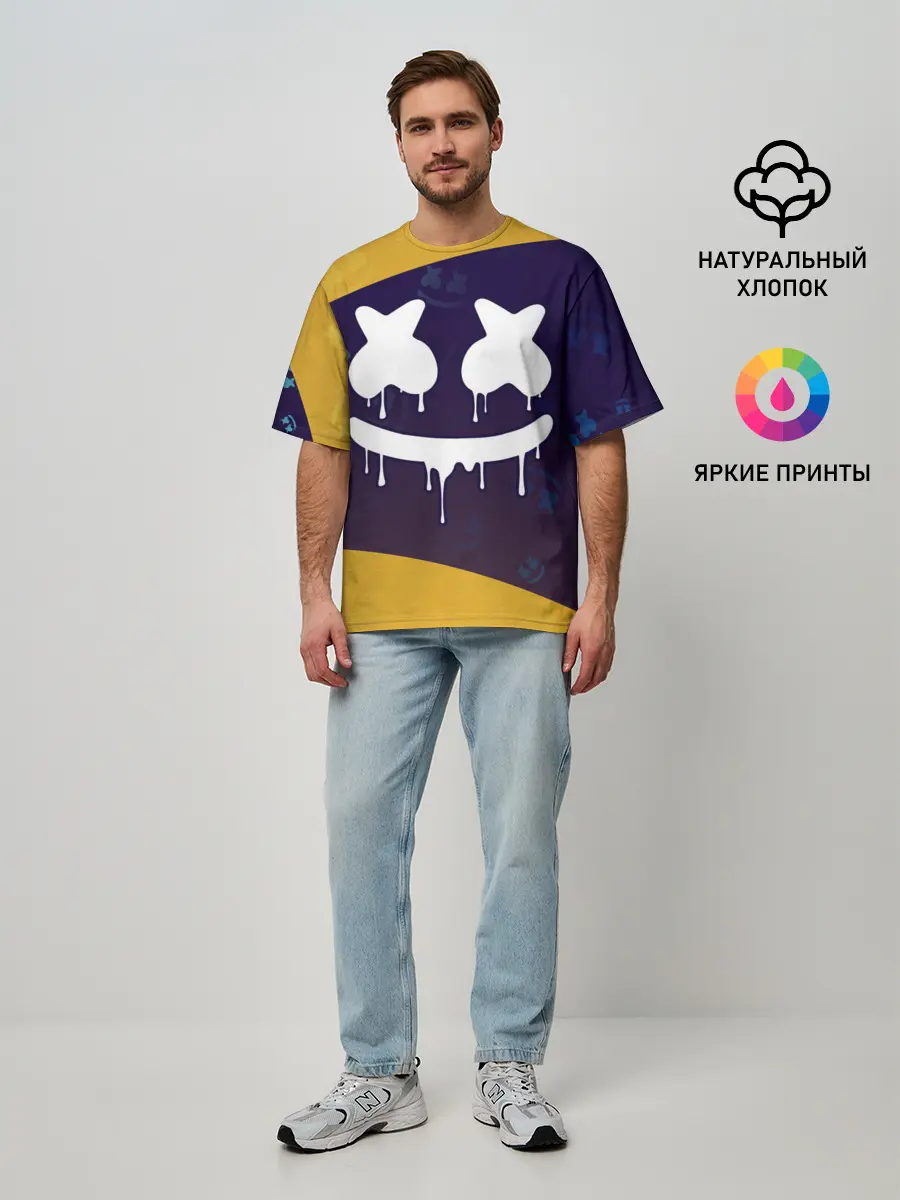 Мужская футболка оверсайз / MARSHMELLO / МАРШМЕЛЛОУ