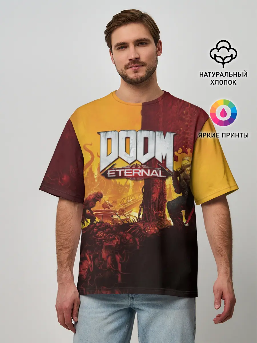 Мужская футболка оверсайз / DOOM eternal 2020