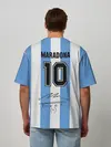 Мужская футболка оверсайз / Джерси Марадоны с автографом