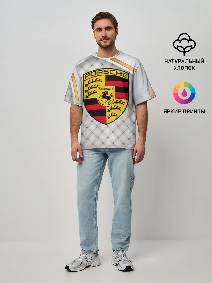 Мужская футболка оверсайз / PORSCHE